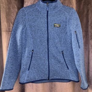L.L. Bean Women's Heathered Blue Zip Up